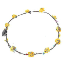 Led Flower Crown Headbands Light Up Party Wreath Headdress for Wedding Birthday Christmas Halloween (yellow Color with Flash 10 Flowers 10 Lights)
