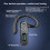 Bluetooth-Headset 5.2, 300mAh, 33g, schwarzer Ohrhörer 4