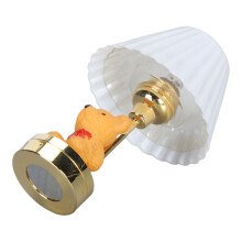 12 cm Puppenhaus-Bär Tischlampe mit LED-Licht und Metallbasis