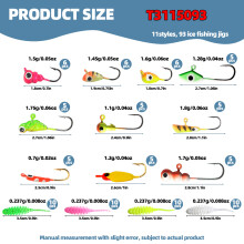 93 Stück Eisangel-Jig-Set – 17,5  10  2,5 cm, 4 Farben