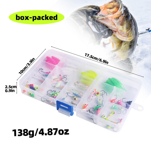 93 Stück Eisangel-Jig-Set – 17,5  10  2,5 cm, 4 Farben 1