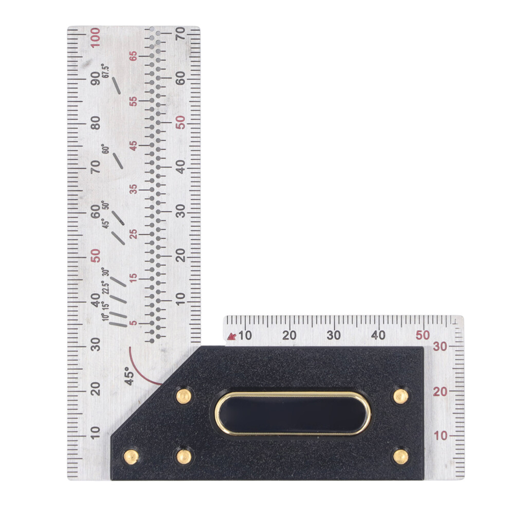 L Measurements Ruler Stainless Steel High Accuracy Carpenter Square Framing Ruler 100Mm 7651313995700