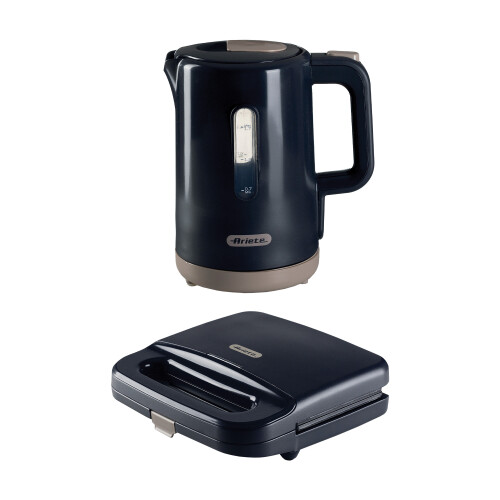 Ariete Ariete ARPK50 Breakfast Line Kettle & Sandwich Toaster Set, Grey