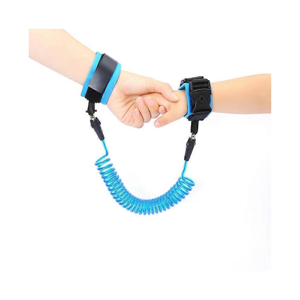 (As Show, One Size) 1Pcs Swivel With Lock 2.5M Anti-Lost Child Wristband, Child Wrist Leash 360 Rotation, Anti-Lost Wristband Comfortable Child H Blue