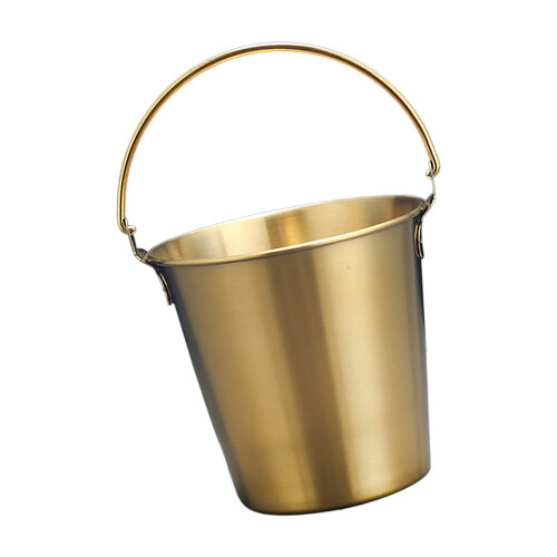 Mini Edelstahl Eis 0,8 L 11x10,5x8 cm Gold