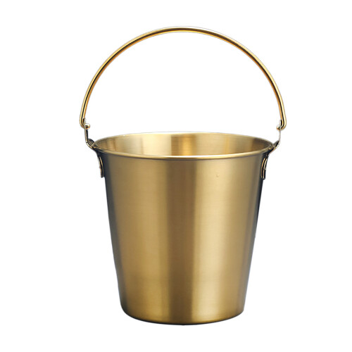 Mini Edelstahl Eis 0,8 L 11x10,5x8 cm Gold 2