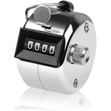 Tally Counter, 4-digit Clicker Counter, Metal Hand Tally Counters Clicker for Counting, Golf Scoring