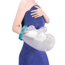 (As show, One size) Adult Hand Cast Protector, Waterproof Bandage Protection for Thumb, Finger, Wrist, Palm, Waterproof Plaster Bag Keep Wounds and Bandage Dry While Bath