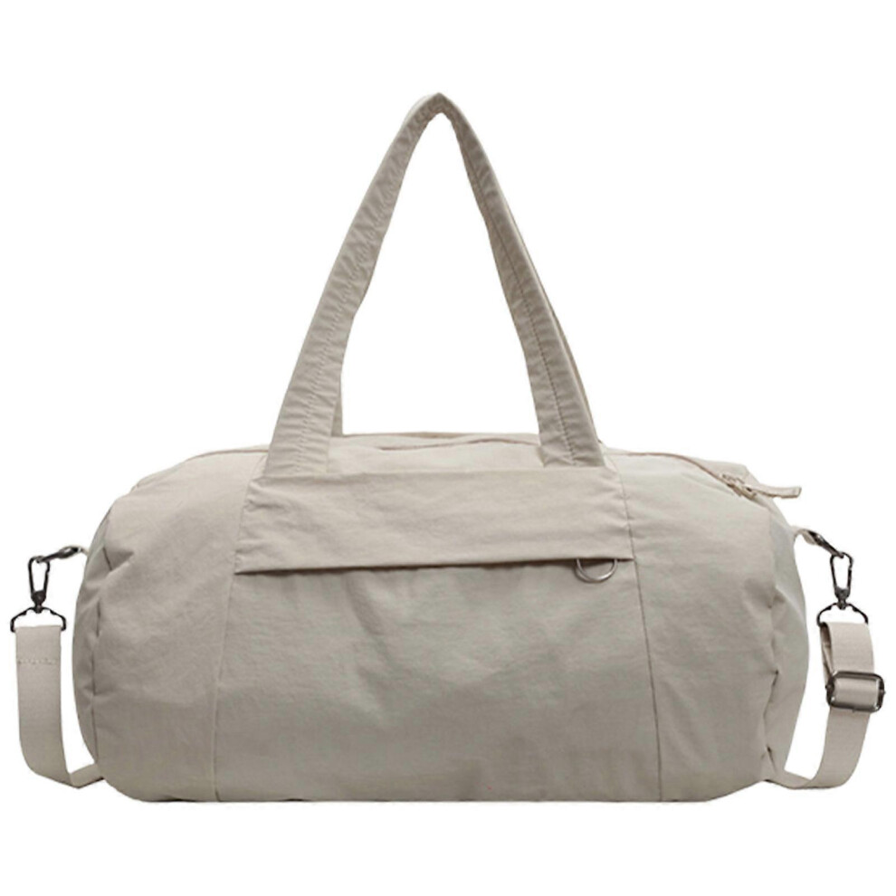 (Black, One Size) Versatile Ladies Travel Shoulder Bag With Spacious Storage For Sports Enthusiasts Nylon Handbag Gym Bags Beige 7683012660351