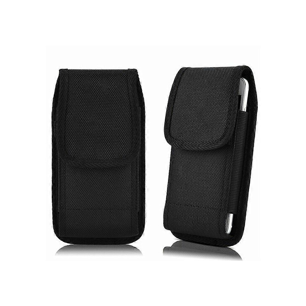 (As show, One size) Mobile Phone Bag Belt Bag (Black 2-Pack, Suitable for 5.0-5.5 Inch Mobile Phone), Mobile Phone Leather Case, Mobile Phone Case Tool Holder Gift, Tacti