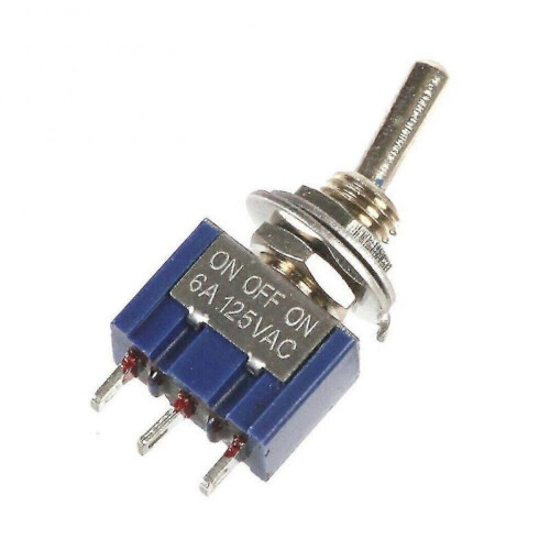 Toggle Switch 12v/ 110v/ 220v 3-position 6mm Durable High Quality(blue)(10pcs ) 1