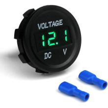 Mini Universal Led Digital Display Voltmeter for Car Motorcycle Truck Boat Marine Vehicle Dc 5-48v(1pc,black)