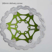 (one Piece) Mountain Bike Floating Disc Bicycle Brake Disc Mountain Brake Disc Six Nail Disc (180mm To Send Screws) Green