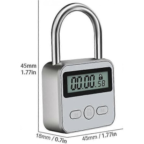 Metal Timer Lock When Padlock (silver) (1pcs) 1