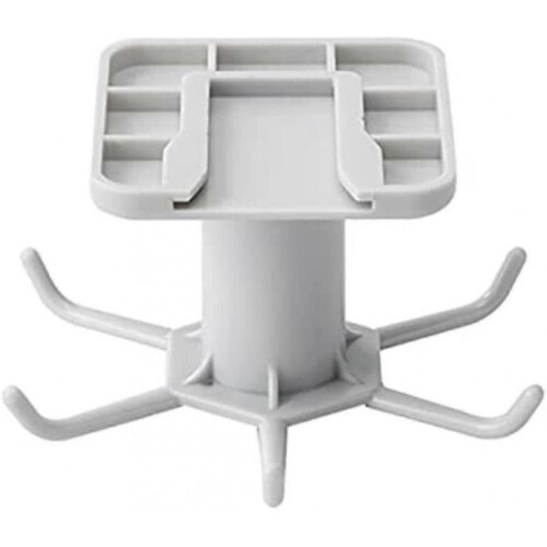 (Gray) 2pcs Kitchen Utensil Holder 360 Rotatable Kitchen Utensils Holder With 6 Hooks For Bathroom Kitchen