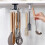 (Gray) 2pcs Kitchen Utensil Holder 360 Rotatable Kitchen Utensils Holder With 6 Hooks For Bathroom Kitchen 4