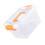 Transparente Box groß orange M 23.4x18.4x13.2cm 11
