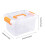 Transparente Box groß orange M 23.4x18.4x13.2cm 8