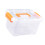 Transparente Box groß orange M 23.4x18.4x13.2cm 10