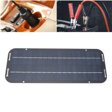 12V 5W Tragbares Solarpanel 12,5x33,5 cm EVA Schwarz