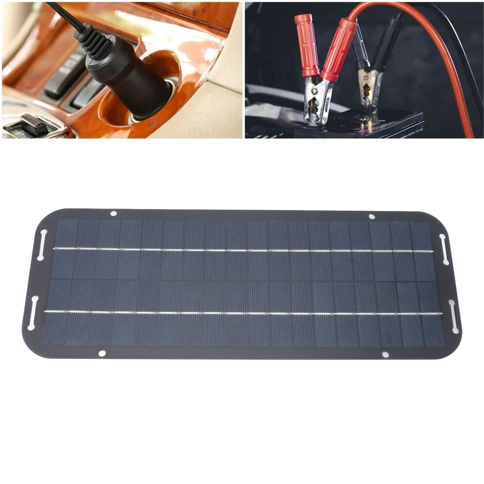 12V 5W Portable Solar Panel High Efficiency Conversion Eco Friendly Compact Solar Panel Outdoor Charger For Rv Motorcycle 9391314002745
