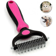 Pet Grooming Tool- 2 Sided Undercoat Rake for Dogs &cats-safe And Effective Dematting Comb for Mats&tangles Removing-no More Nasty Shedding Or Flying