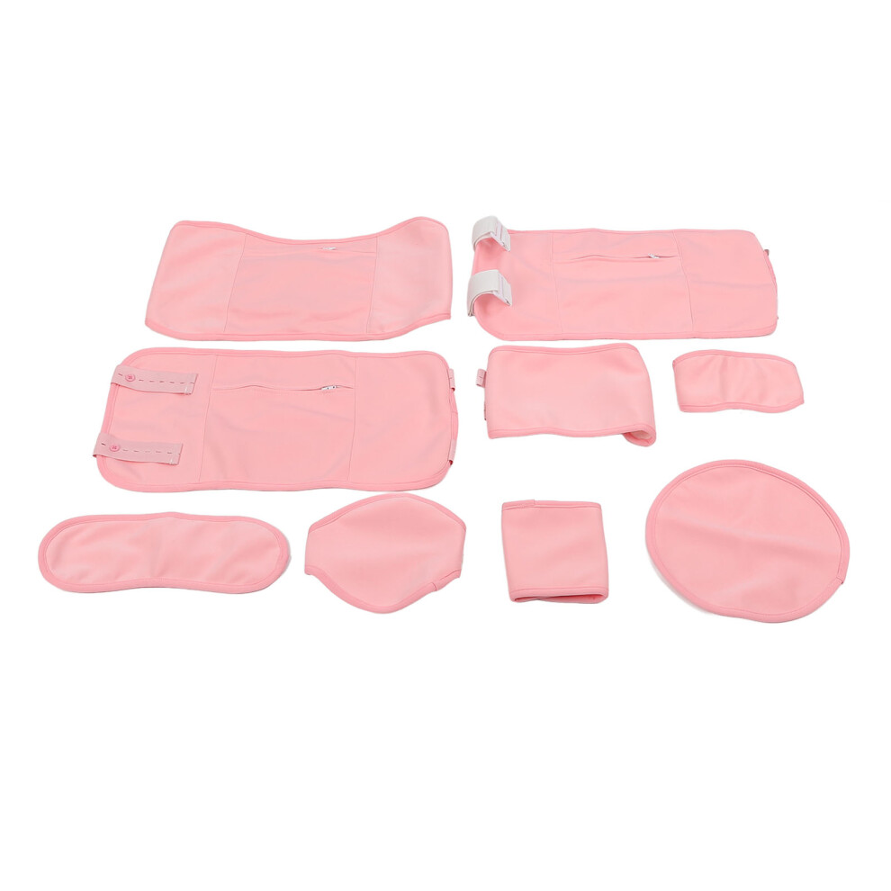 9PCS Castor Oil Pack Set Reusable Adjustable Castor Oil Compress Wrap Kit Soft Fabric Sleep Aid Tool for Insomnia