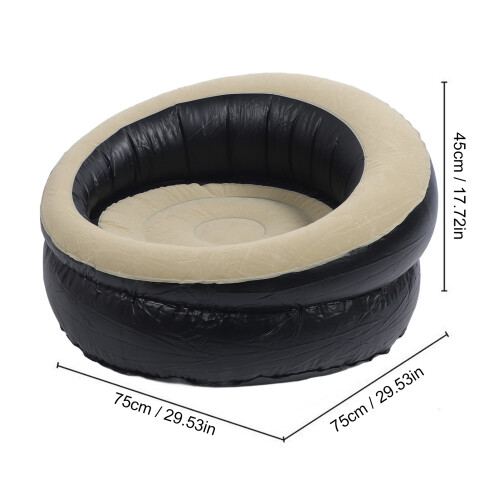 Braunes aufblasbares Sofa 75x75x45cm, 200 kg 1