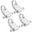 Rolling String Tree Holder Metal Electric Guitar String Guides with Screws (silver) (4pcs) 4