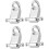 Rolling String Tree Holder Metal Electric Guitar String Guides with Screws (silver) (4pcs) 1