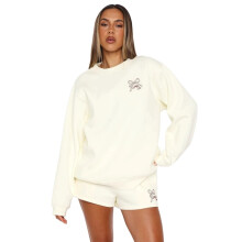 (Creme, XXL) 2025 New Arrival Girl's and Women's Long Sleeve Bow Print Casual and Stylish Hoodie Suit