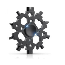 23 In 1 Multi Tool, Snowflake Man Gift Idea with Fidget Spinner Function, Men Gift Anti-stress Gadgets, Pocket Survival Gear for Travel, Camping, Adve