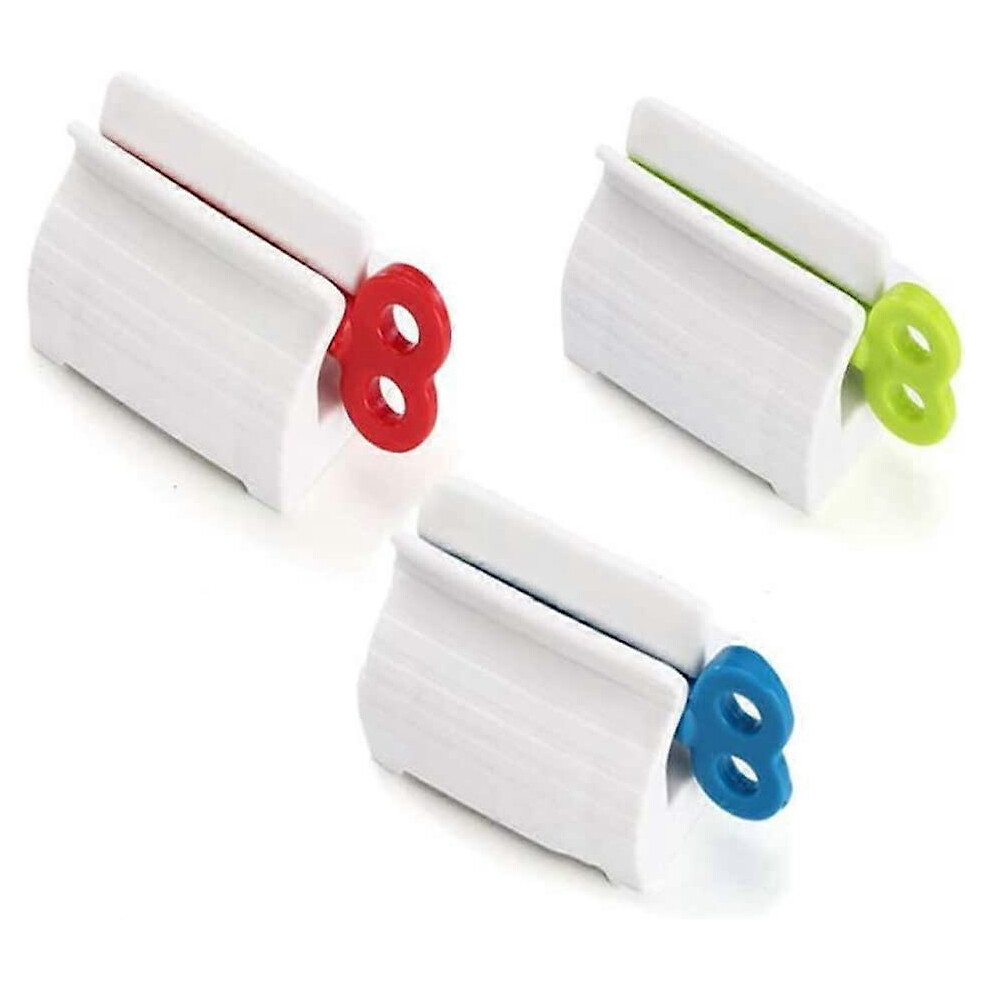 (As show, One size) 3 Pieces Toothpaste Dispenser, Toothpaste Squeezer Tube Wringer Squeezer Paint Tubes Squeezer Roller, for Toothpaste Cosmetic PaintsMixed Colors
