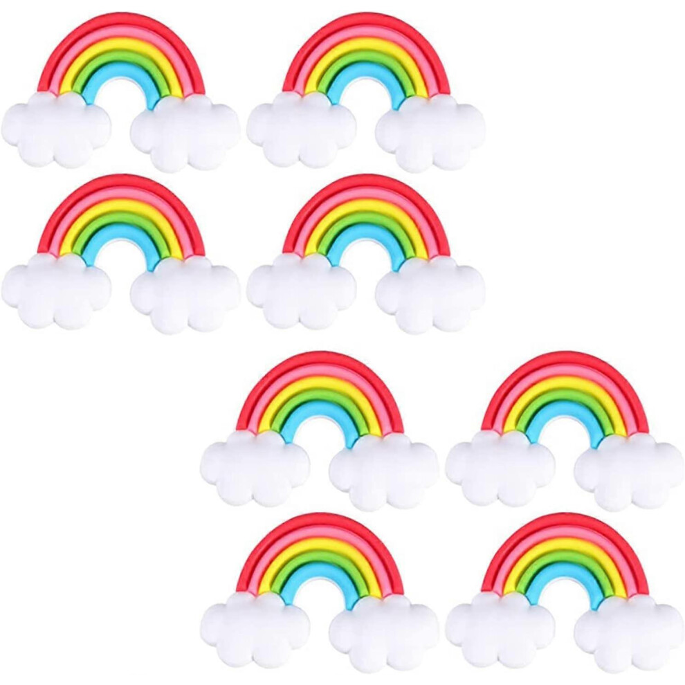 (As show, One size) Silicone 3D Cartoon Fridge Magnets Decorative Fridge Magnets Rainbow Whiteboard Decoration Sticker Fridge Magnet for Office Whiteboard Cabinets Kitche