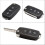 Remote Folding Key Case Replacement Car Shell with Uncut Key Piece (black) (1pcs) 3