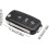 Remote Folding Key Case Replacement Car Shell with Uncut Key Piece (black) (1pcs) 2