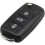 Remote Folding Key Case Replacement Car Shell with Uncut Key Piece (black) (1pcs) 1