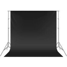 (As show, One size) Backdrop (Black) 3*3m Photo Studio Folding Sheer Muslin for Photography Video and Television