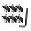 (As show, One size) Pack of 6 End Clamp Bracket Aluminium Solar Panel Bracket Solar Panel Holder Edge Clamp for Solar Panel Mounting 1