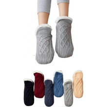 (Size 40-42, Grey) Winter Fuzzy Slipper Socks Super Soft Warm Cozy Fluffy Fleece Socks Indoor Floor Non-slip Thermal Socks_xush