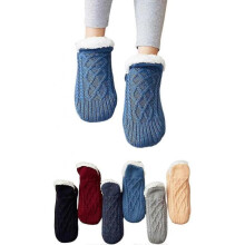 (Size 40-42, Blue) Winter Fuzzy Slipper Socks Super Soft Warm Cozy Fluffy Fleece Socks Indoor Floor Non-slip Thermal Socks_xush