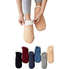 (Size 46-48, Beige) Winter Fuzzy Slipper Socks Super Soft Warm Cozy Fluffy Fleece Socks Indoor Floor Non-slip Thermal Socks_xush