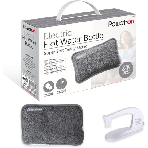 Rechargeable Electric Hot Water Bottle - Grey - 2068