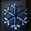 Samuel Alexander 40cm Infinity Light up Hanging Christmas Snowflake Decoration with White LEDs 4