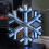 Samuel Alexander 40cm Infinity Light up Hanging Christmas Snowflake Decoration with White LEDs 8