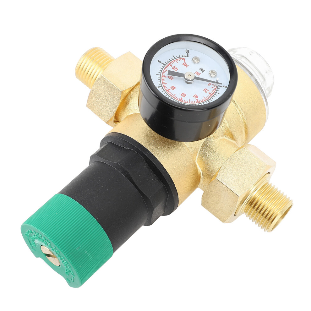 Water Pressure Reducer G1/2 Dn15 Water Pressure Regulating Valve Brass Pressure Reducing Valve With Gauge Mesh Filter 4951314012356