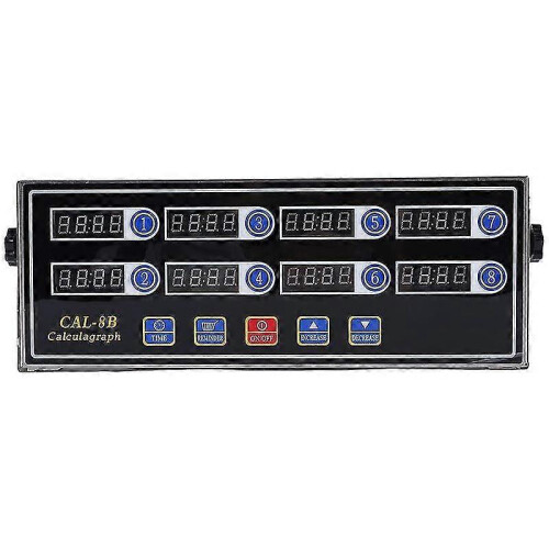 Cal-8b Portable Calculagraph, 8 Channel Digital Timer, Kitchen Cooking Timing Lcd Display Clock Sha 2