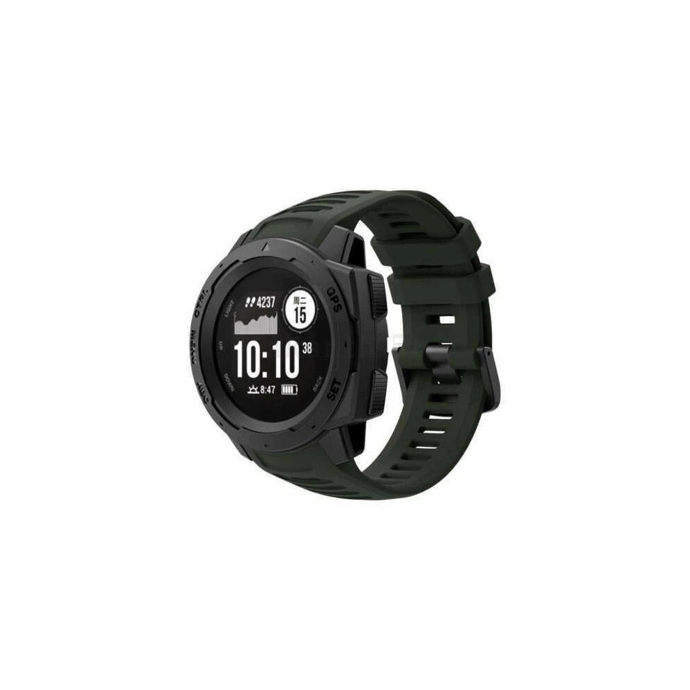 ( - Strap Only, For Instinct Dual Power Surf) Sport Silicone Watch Band Strap For Garmin Instinct Esports/Solar/Tactical Gray 6963793817160