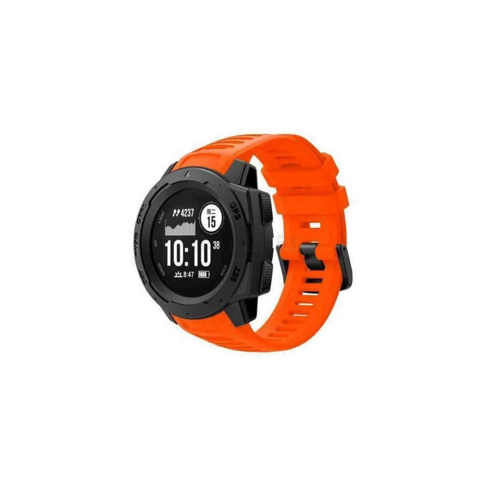 ( - Strap Only, For Instinct Dual Power Surf) Sport Silicone Watch Band Strap For Garmin Instinct Esports/Solar/Tactical Red 6963793817283