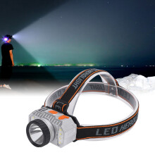 Mini-Stirnlampe USB-Aufladbar 1200 mAh 143 g Schwarz
